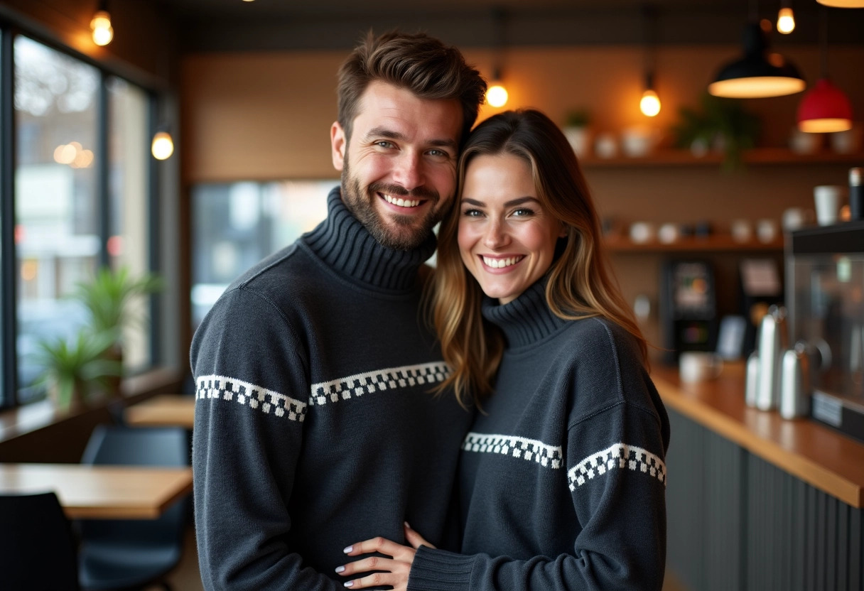 pull personnalisé couple